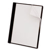 Universal Clear Front Report Cover with Fasteners, Three-Prong Fastener, 0.5" Capacity, 8.5 x 11, Clear/Black, 25/Box