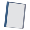 Universal Clear Front Report Covers with Fasteners, Three-Prong Fastener, 0.5" Capacity,  8.5 x 11, Clear/Dark Blue, 25/Box