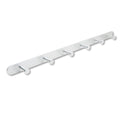 Safco Nail Head Wall Coat Rack, Six Hooks, Metal, 36w x 2.75d x 2h, Satin