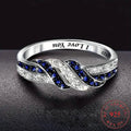 Sparkling Blue Cubic Zirconia Infinity Love Ring – 925 Sterling Silver by DailySale