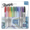 Sharpie Mystic Gems Markers, Fine Bullet Tip, Assorted, 24/Pack
