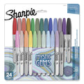 Sharpie Mystic Gems Markers, Fine Bullet Tip, Assorted, 24/Pack