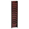 Safco Solid Wood Wall-Mount Literature Display Rack, 11.25w x 3.75d x 48.75h, Mahogany