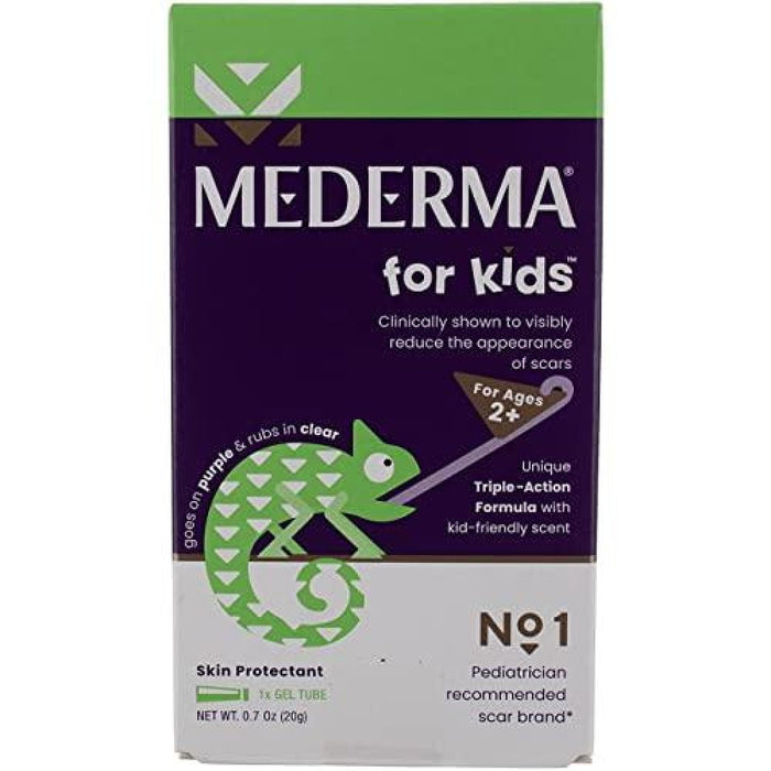 Mederma Scar Gel For Kids, Reduces The Appearance Of Scars, 1 Pediatrician Recommended, Goes On Purple, Rubs In Clear, Kid Friendly, Grape Scent, 0.70 Oz by Pasteur Pharmacy