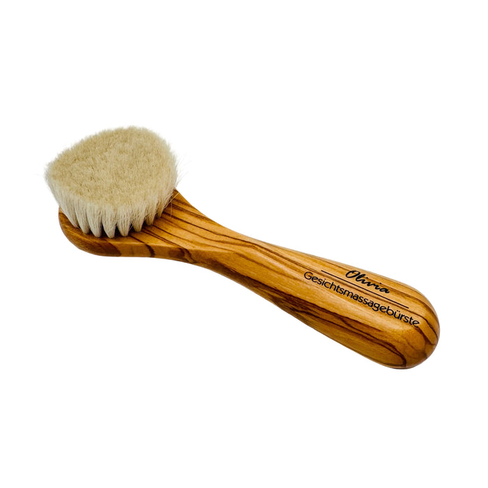 Dural Olivia Gesichtsmassageburste Face & Skin Brush Natural Goats Hair Olive Wood by Pasteur Pharmacy