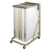 Safco Steel Sheet File Mobile Rack, 12 Pivot Brackets, 27w x 37.5d x 61.5h, Sand