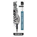 Zebra F-301 Ballpoint Pen, Retractable, Medium 1 mm, Black Ink, Stainless Steel/Black Barrel