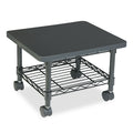 Safco Underdesk Printer/Fax Stand, Engineered Wood, 2 Shelves, 19" x 16" x 13.5", Black