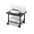 Safco Underdesk Printer/Fax Stand, Engineered Wood, 2 Shelves, 19" x 16" x 13.5", Black