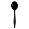 Boardwalk Heavyweight Wrapped Polypropylene Cutlery, Soup Spoon, Black, 1,000/Carton