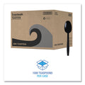 Boardwalk Heavyweight Wrapped Polypropylene Cutlery, Teaspoon, Black, 1,000/Carton