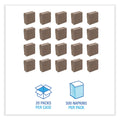 Boardwalk Tall Fold Dispenser Napkins, 1-Ply, 13 x 6, Kraft, 500/Pack, 20 Packs/Carton