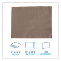 Boardwalk 1/4-Fold Lunch Napkins, 1-Ply, 12 x 12, Kraft, 500/Pack, 12 Packs/Carton