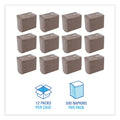 Boardwalk 1/4-Fold Lunch Napkins, 1-Ply, 12 x 12, Kraft, 500/Pack, 12 Packs/Carton