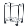 Safco Desk Side File Cart, Metal, 1 Shelf, 1 Bin, 17.5" x 13" x 22", Black