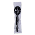 Boardwalk Heavyweight Polystyrene Cutlery, Soup Spoon, Black, 1000/Carton
