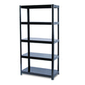 Safco Boltless Steel Shelving, Five-Shelf, 36w x 18d x 72h, Black