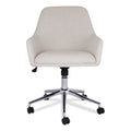 Workspace by Alera Mid-Century Task Chair, Supports Up to 275 lb, 18.9" to 22.24" Seat Height, Cream Seat, Cream Back