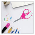 Westcott Soft Handle Kids Scissors, Pointed Tip, 5" Long, 1.75" Cut Length, Assorted Straight Handles, 12/Pack