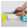 Westcott Non-Stick Titanium Bonded Scissors, 8" Long, 3.25" Cut Length, Gray/Yellow Straight Handles, 3/Pack