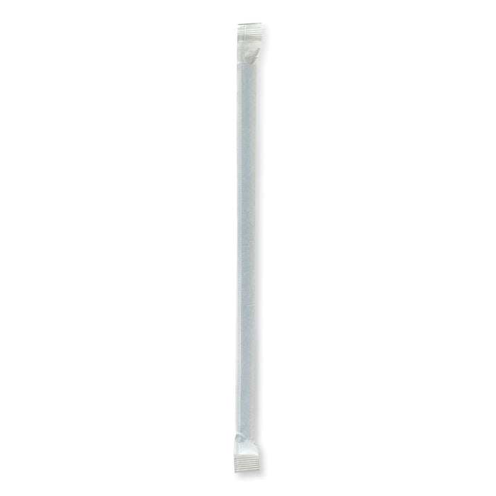 Boardwalk Wrapped Jumbo Straws, 7.75", Polypropylene, Black, 250/Pack, 50 Packs/Carton