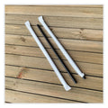 Boardwalk Wrapped Jumbo Straws, 7.75", Polypropylene, Black, 250/Pack, 50 Packs/Carton