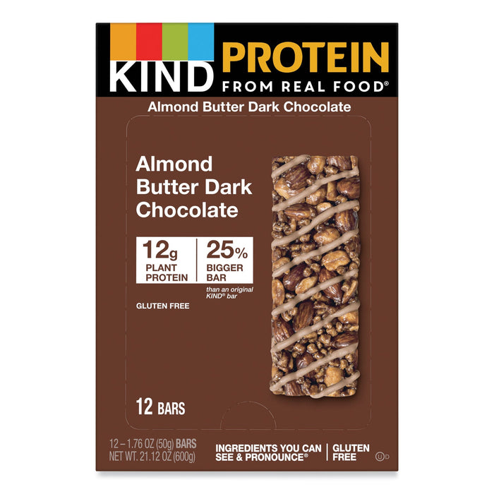 KIND Protein Bars, Almond Butter Dark Chocolate, 1.76 oz, 12/Pack