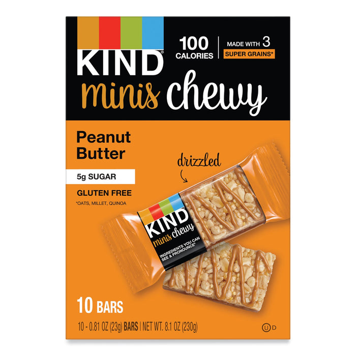 KIND Minis Chewy, Peanut Butter, 0.81 oz 10/Pack