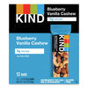 KIND Fruit and Nut Bars, Blueberry Vanilla and Cashew, 1.4 oz Bar, 12/Box