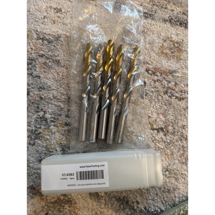 Haas Drill Bits 03-0363 TiN Coated Jobber Drills – Set of 5 by Price Is Right Miami