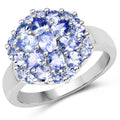2.03 Carat Genuine Tanzanite .925 Sterling Silver Ring by Bids.com
