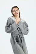 Muslin Gray Bathrobe by NoaPure.com