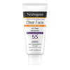 Neutrogena Clear Face Liquid Lotion Sunscreen For Acne-Prone Skin, Broad Spectrum SPF 50 UVA/UVB Protection, Oil-, Fragrance- & Oxybenzone-Free Facial Sunscreen, Non-Comedogenic, 3 Fl. Oz