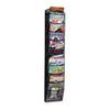 Safco Onyx Mesh Literature Rack, Ten Compartments, 10.25w x 3.5d x 50.75h, Black