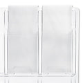 Safco Reveal Clear Literature Displays, 24 Compartments, 30w x 2d x 41h, Clear