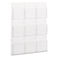 Safco Reveal Clear Literature Displays, 9 Compartments, 30w x 2d x 36.75h, Clear