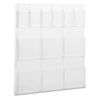 Safco Reveal Clear Literature Displays, 12 Compartments, 30w x 2d x 34.75h, Clear