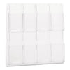 Safco Reveal Clear Literature Displays, 8 Compartments, 20.5w x 2d x 20.5h, Clear