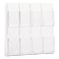 Safco Reveal Clear Literature Displays, 8 Compartments, 20.5w x 2d x 20.5h, Clear