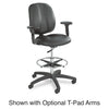 Safco Apprentice II Extended-Height Chair, Supports Up to 250 lb, 22" to 32" Seat Height, Black