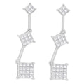 14K White Gold 1 cttw Princess Cut Diamond Earrings (G-H, VS1-VS2) by Bids.com