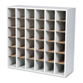 Safco Wood Mail Sorter with Adjustable Dividers, Stackable, 36 Compartments, 33.75 x 12 x 32.75, Gray