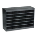 Safco Steel/Fiberboard E-Z Stor Sorter, 24 Compartments, 37.5 x 12.75 x 25.75, Black