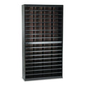 Safco Steel/Fiberboard E-Z Stor Sorter, 72 Compartments, 37.5 x 12.75 x 71, Black