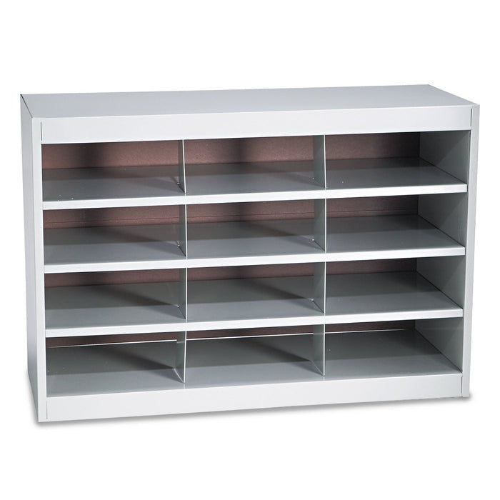 Safco Steel Project Center Organizer, 12 Pockets, 37.5 x 15.75 x 25.75, Gray