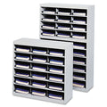 Safco Steel Project Center Organizer, 18 Pockets, 37.5 x 15.75 x 36.5, Gray