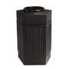 Safco Canmeleon Indoor/Outdoor Receptacle, Pentagon, Polyethylene, 30 gal, Black