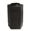 Safco Canmeleon Indoor/Outdoor Receptacle, Pentagon, Polyethylene, 30 gal, Black