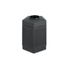 Safco Canmeleon Indoor/Outdoor Receptacle, Pentagon, Polyethylene, 45 gal, Black