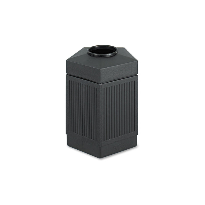Safco Canmeleon Indoor/Outdoor Receptacle, Pentagon, Polyethylene, 45 gal, Black